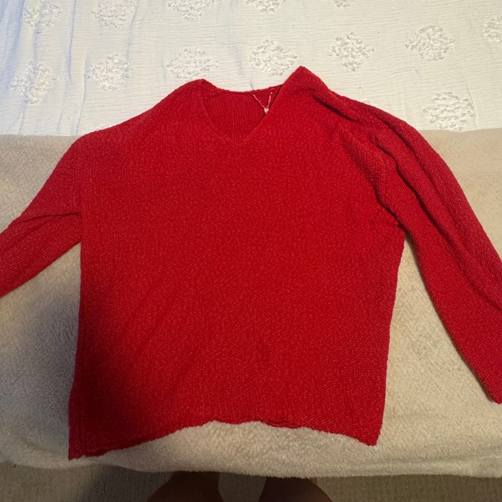 Urban Outfitters Bright Red V-Neck Sweater